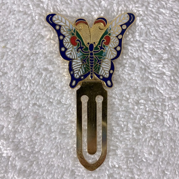 Vintage Other - 5/$35 Vintage Colourful Metal Butterfly Bookmark